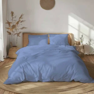 lenjerie de pat configurabilă vision craft textile, bumbac ranforce selecție premium, albastru senin monocrom